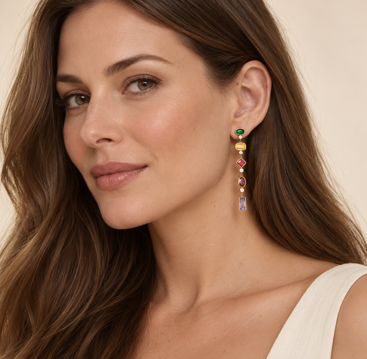 Sofia Amethyst Drop Earrings