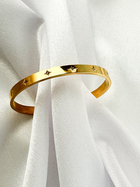 Star Light Gold Bangle