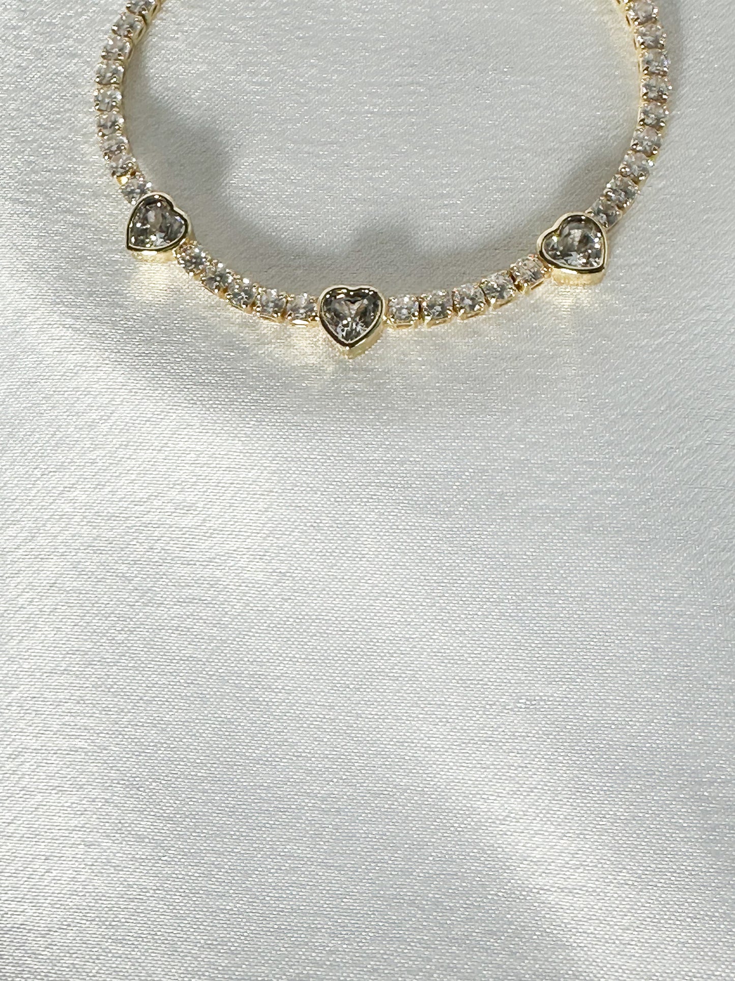 Glamour Heart Tennis Bracelet