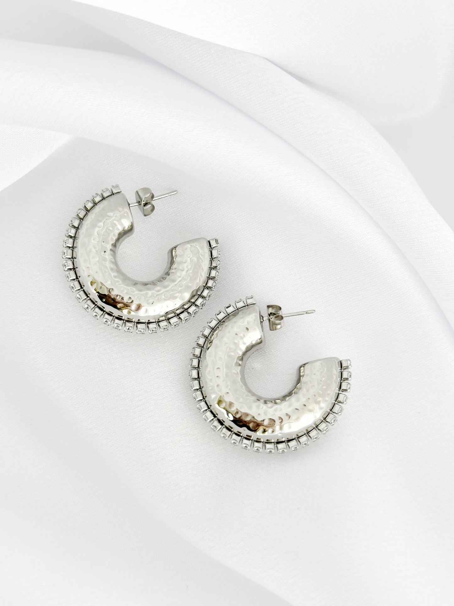 Goddess in Love Silver Hoops