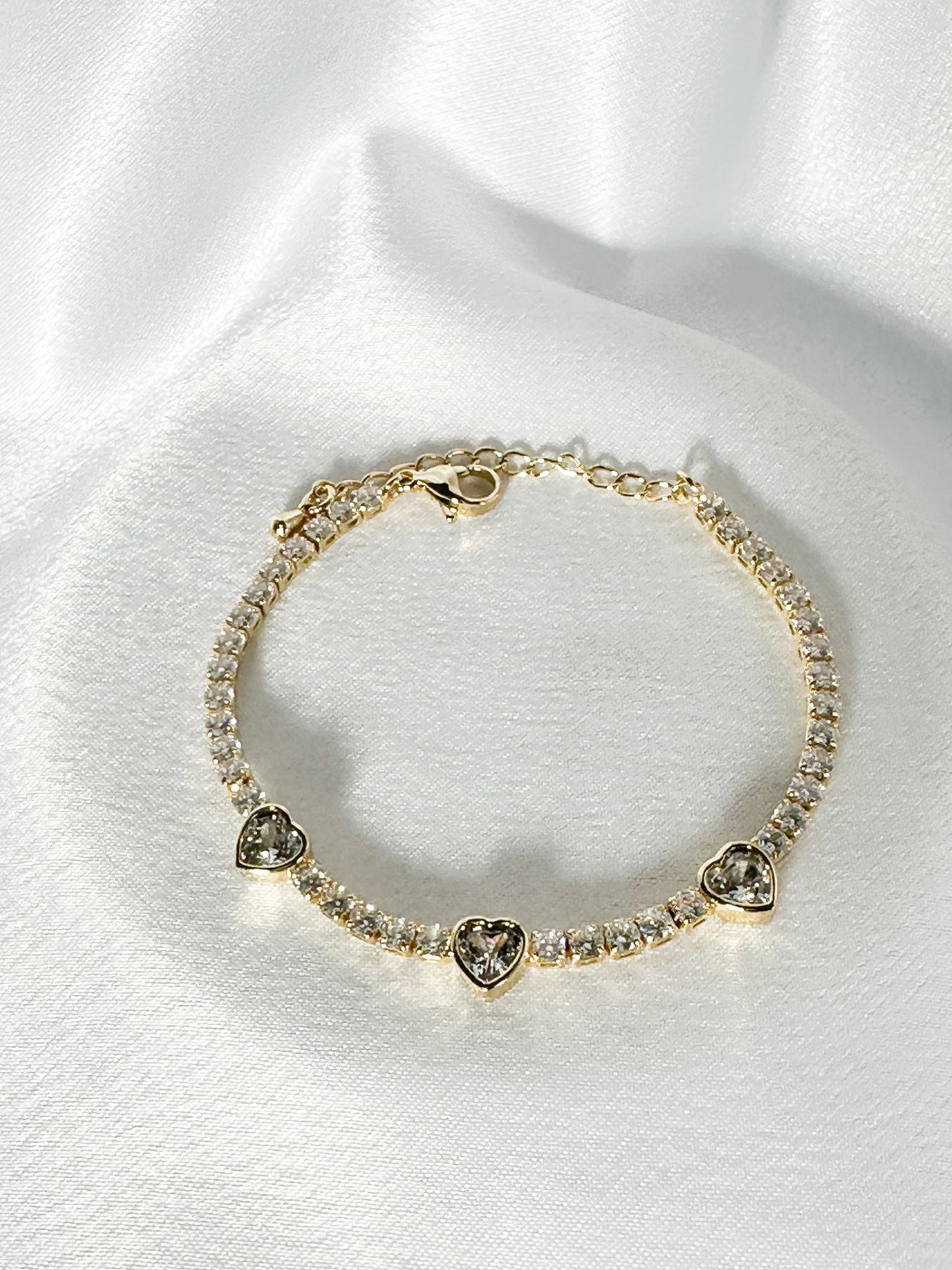 Glamour Heart Tennis Bracelet