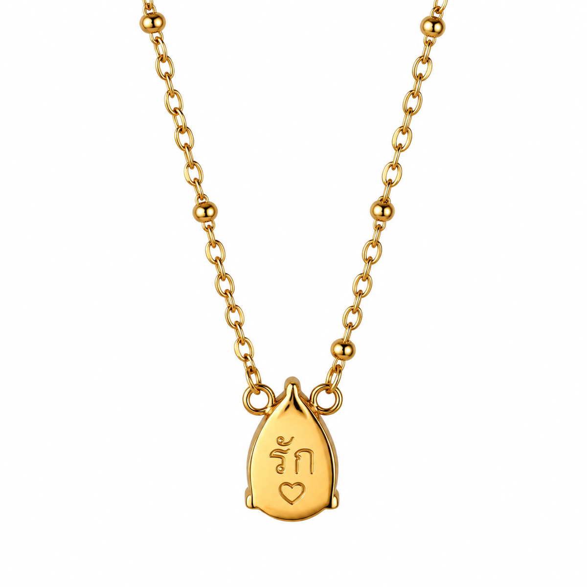 Maya Pink Pear Necklace