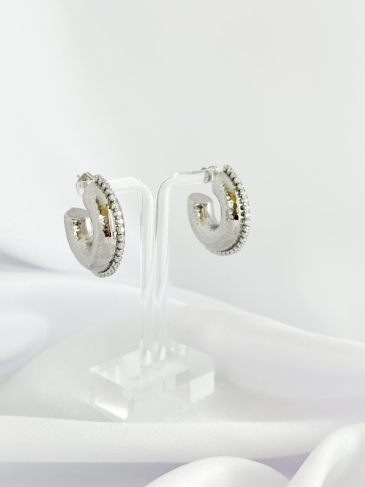 Goddess in Love Silver Hoops